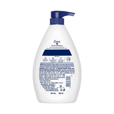 Dove Deeply Nourishing Body Wash, With Exfoliating Beads For Softer, Smoother Skin, 800 ml (Packaging May Vary)
